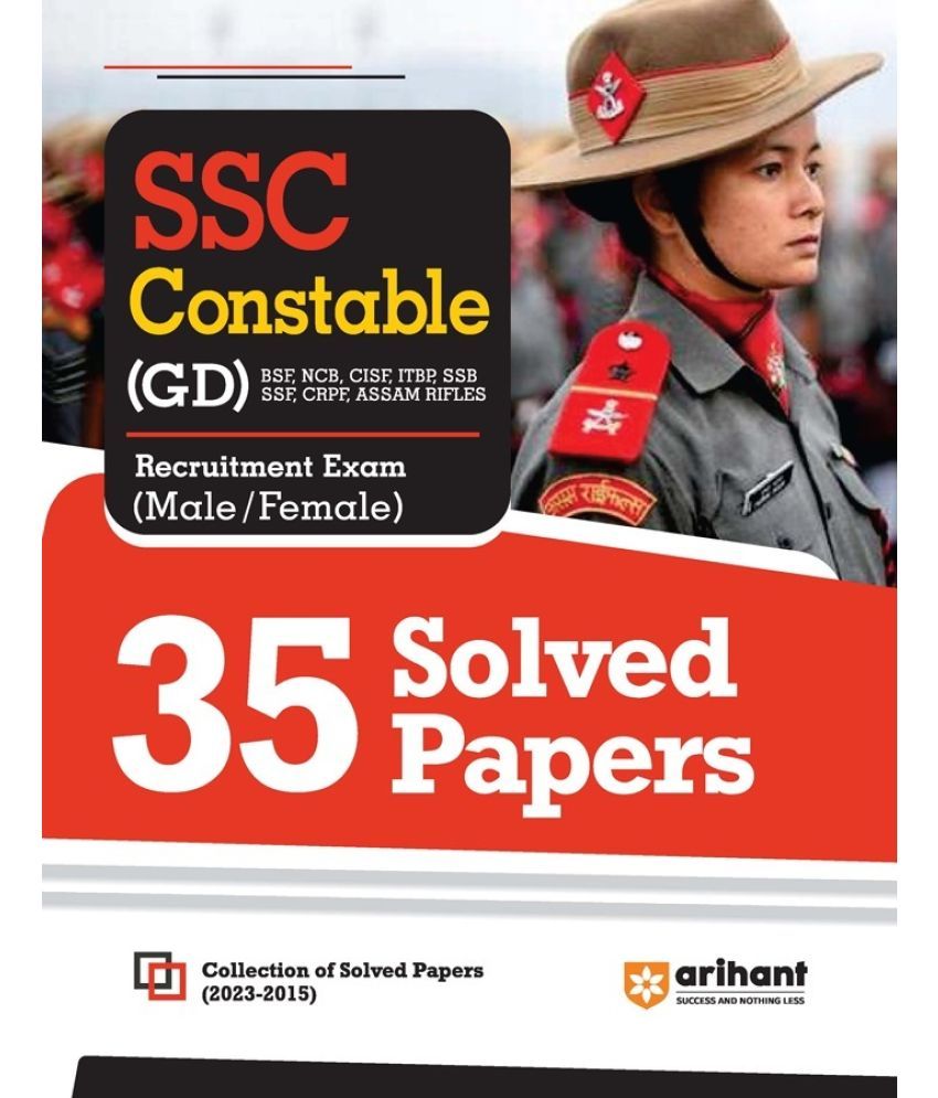     			Arihant SSC Constable GD 35 Solved Papers 2024 Exams (BSF, NCB, CISF, SSB, SSF, CRPF, Assam Rifles)