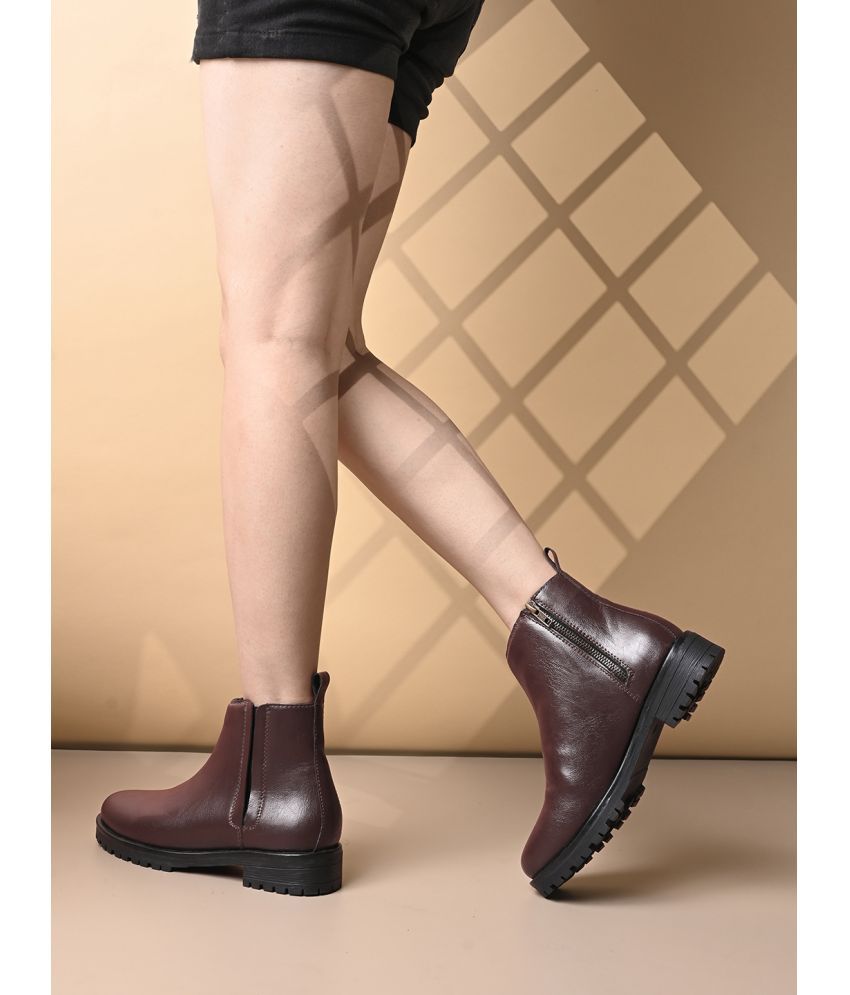     			Fashion Victim Brown Women's Ankle Length Boots