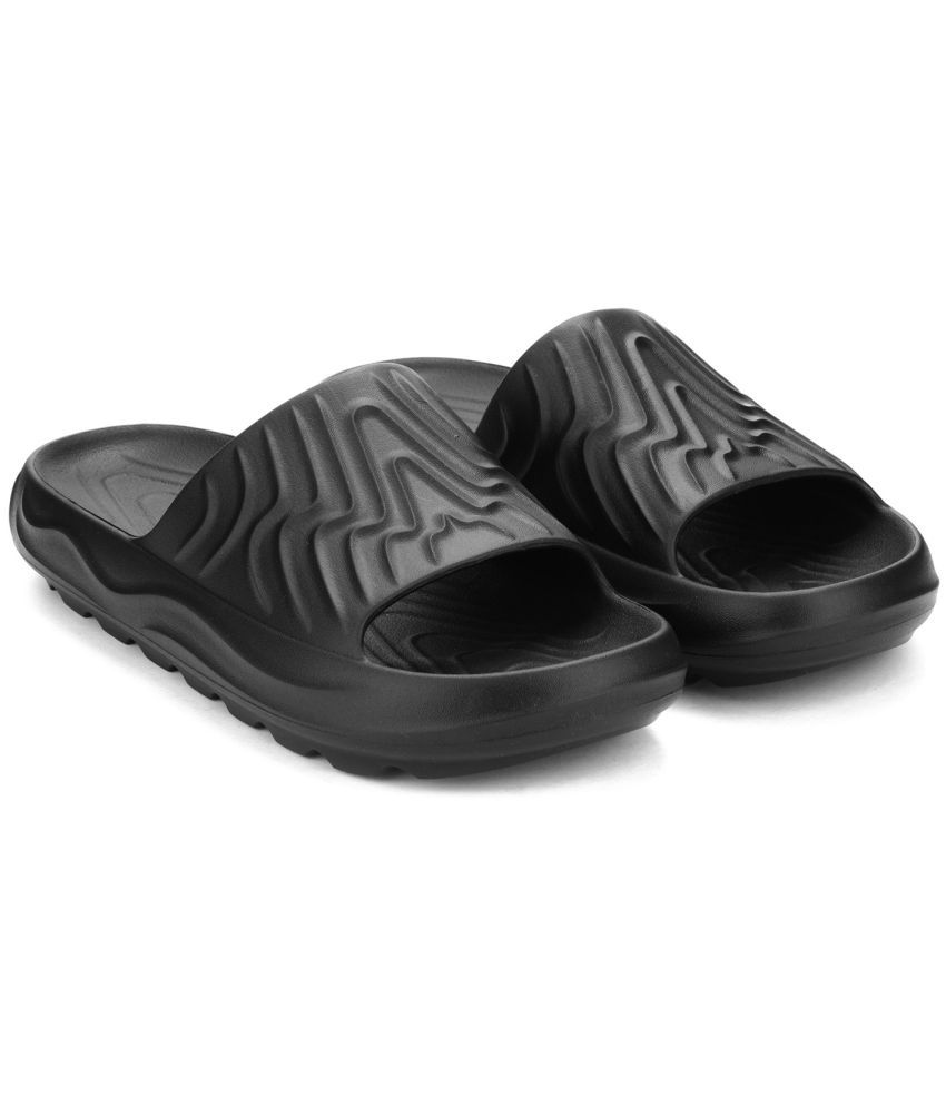     			HOPPA Black Men's Slide Flip Flop