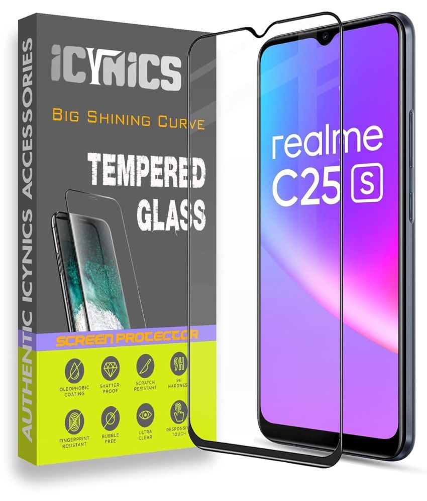     			Icynics Tempered Glass Compatible For Realme C25s ( Pack of 1 )