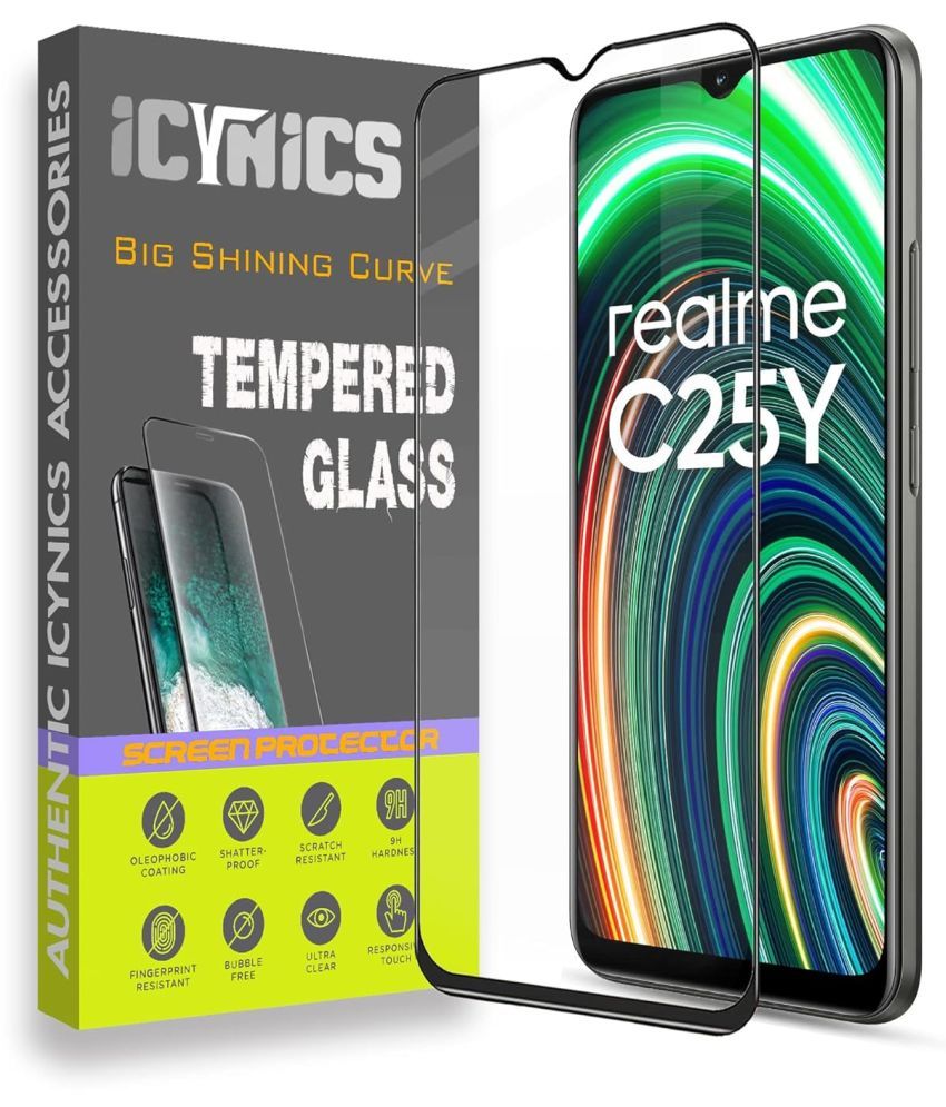     			Icynics Tempered Glass Compatible For Realme C25Y ( Pack of 1 )