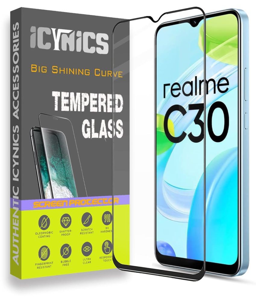     			Icynics Tempered Glass Compatible For Realme c30 ( Pack of 1 )