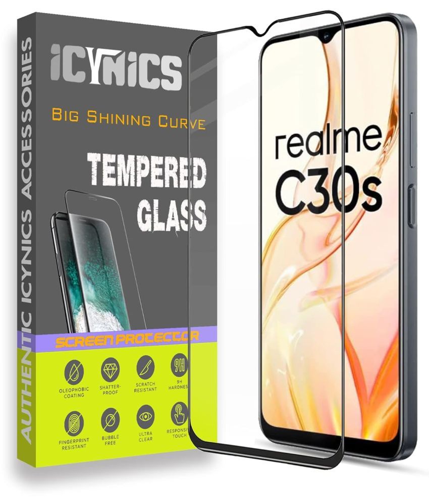     			Icynics Tempered Glass Compatible For Realme C30s ( Pack of 1 )