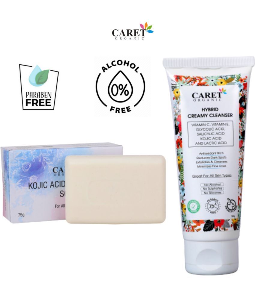     			KojicAcidVitaminCLicoriceExtractSoapAndHybridCreamyCleanser-ParabenFree(2Itemsintheset)