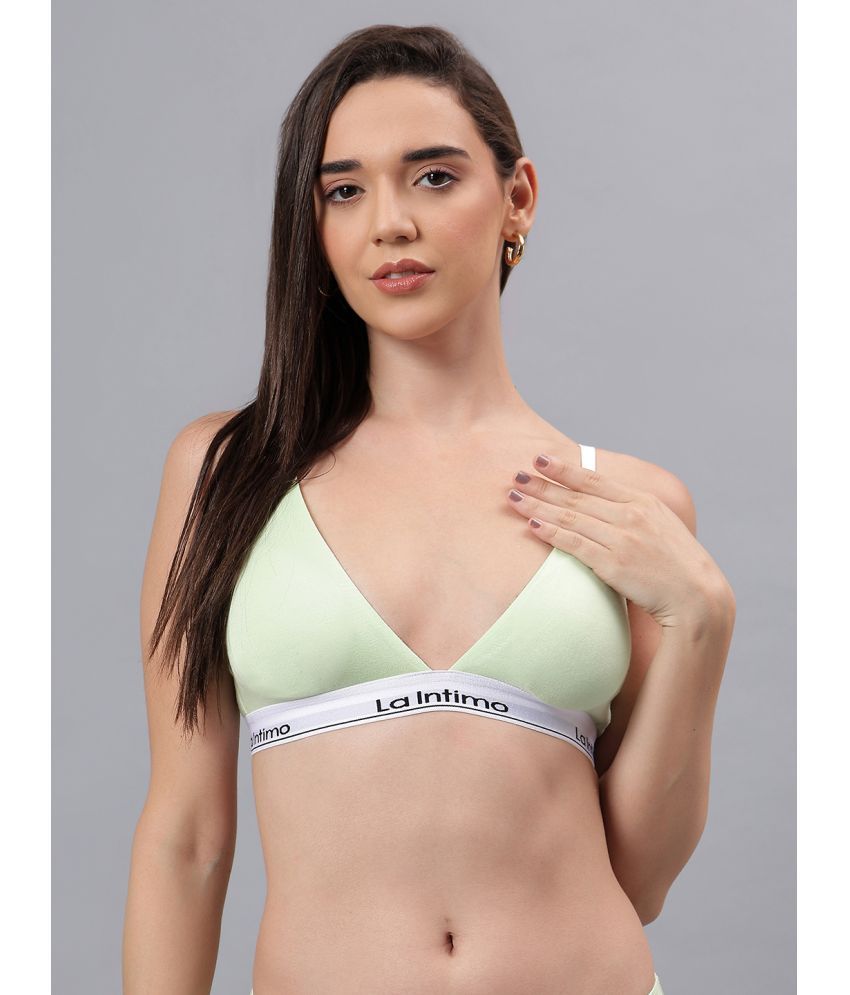     			La Intimo Pack of 1 Modal Removable Padding Bralette Bra For Women ( Lime Green )