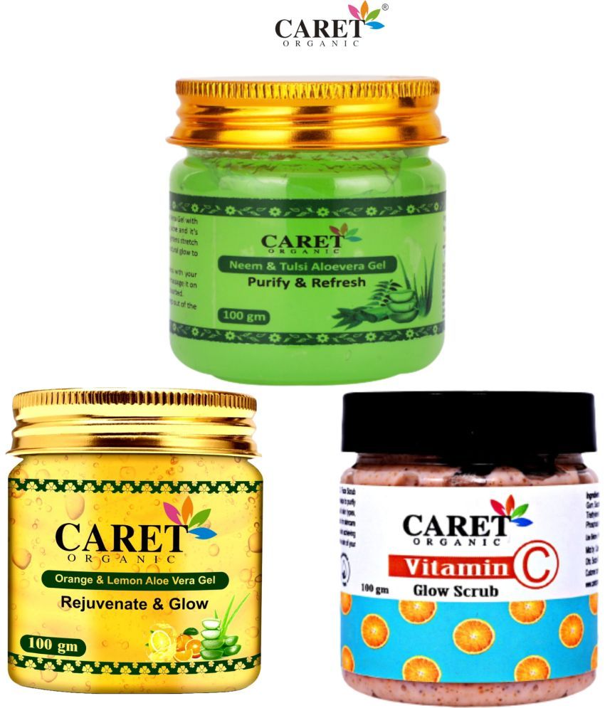     			Neem & Tulsi Gel And Orange Lemon Aloevera Gel& Vitamin C Glow Scrub (3 Items in the set)