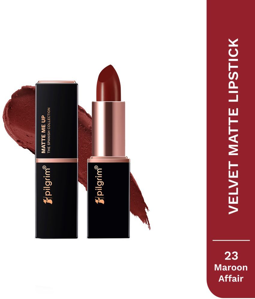     			PILGRIM Maroon Matte Lipstick 4.2