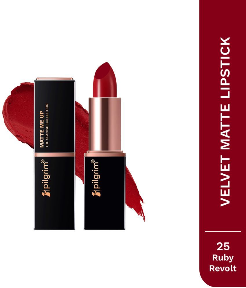     			PILGRIM Ruby Red Matte Lipstick 4.2