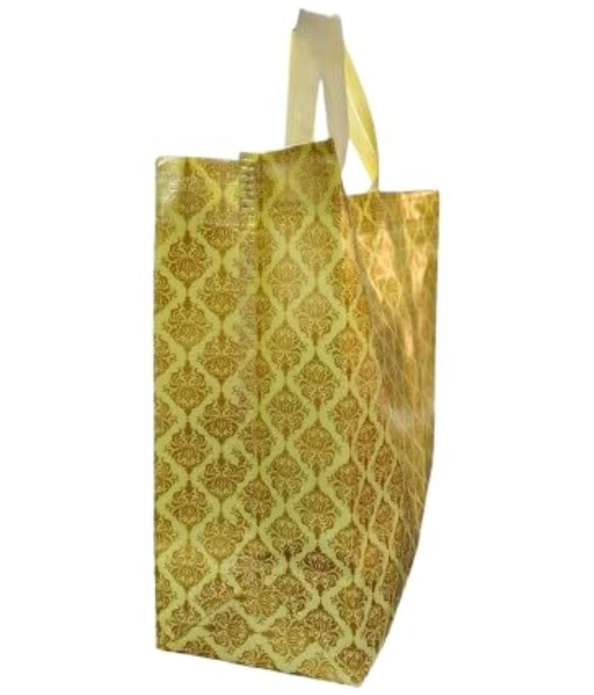     			PUFFSMART Yellow Synthetic Grocery Bag Pack of 1