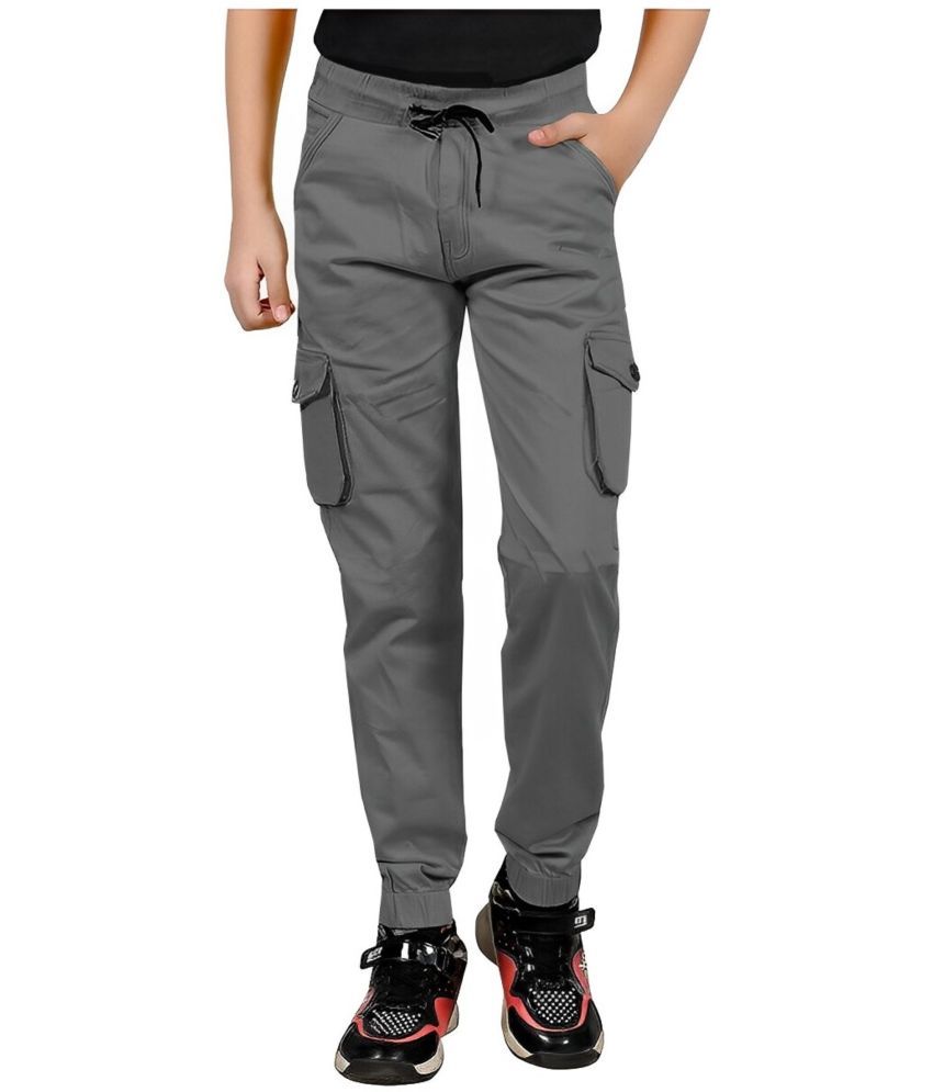     			Reoutlook Pack of 1 Boys Cotton Blend Trackpant ( Grey )