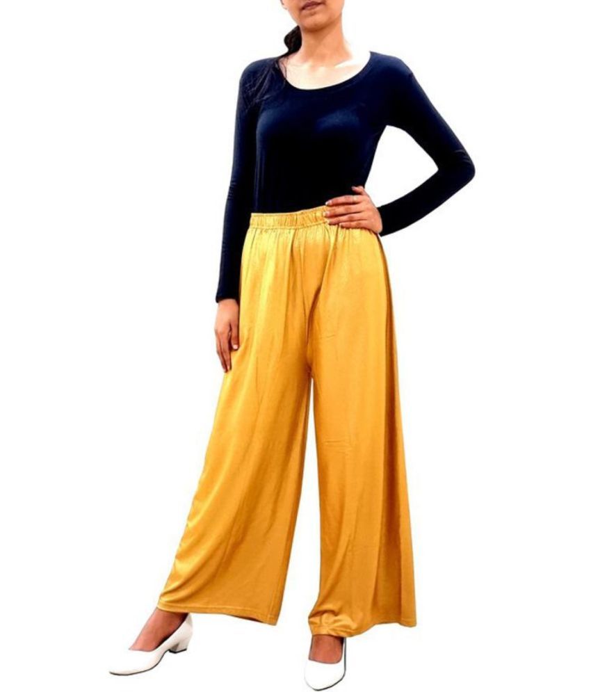     			Reoutlook Pack of 1 Lycra Flared Women's Casual Pants ( Gold )