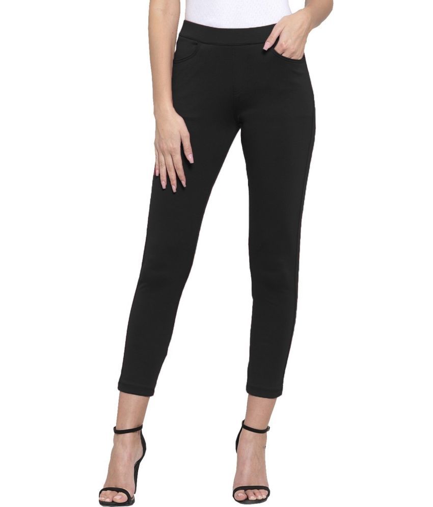     			Reoutlook - Polyester Slim Fit Black Women's Jeggings ( Pack of 1 )