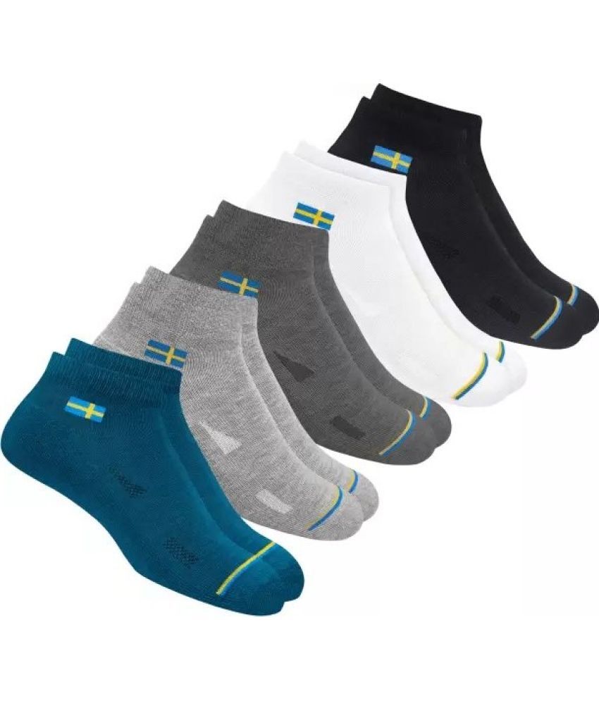     			Cavenders Pack of 5 Men's Cotton Blend Ankle Length Socks ( Multicolor 4 )