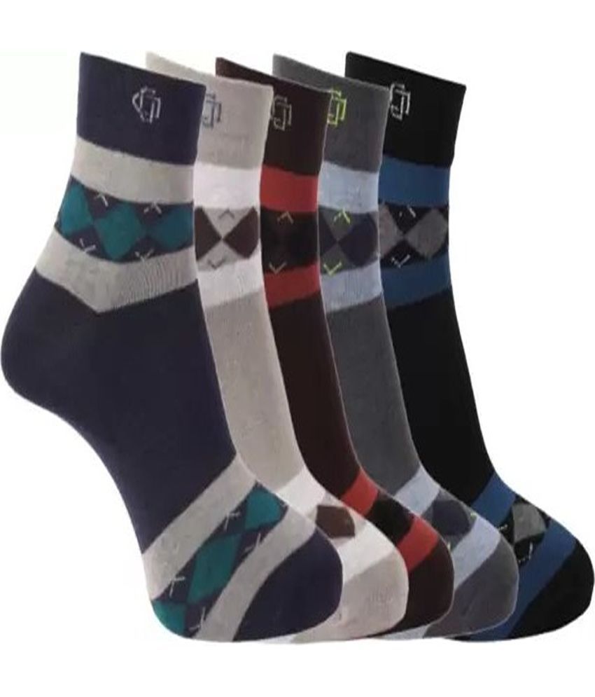     			Cavenders Pack of 5 Men's Cotton Blend Ankle Length Socks ( Multicolor 1 )