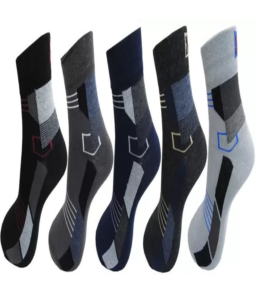     			Cavenders Pack of 5 Men's Cotton Blend Ankle Length Socks ( Multicolor )