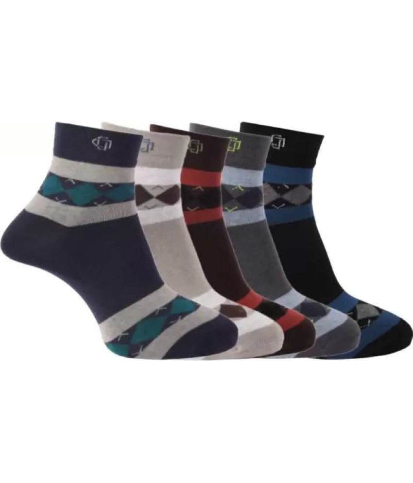     			Cavenders Pack of 5 Men's Cotton Blend Ankle Length Socks ( Multicolor )