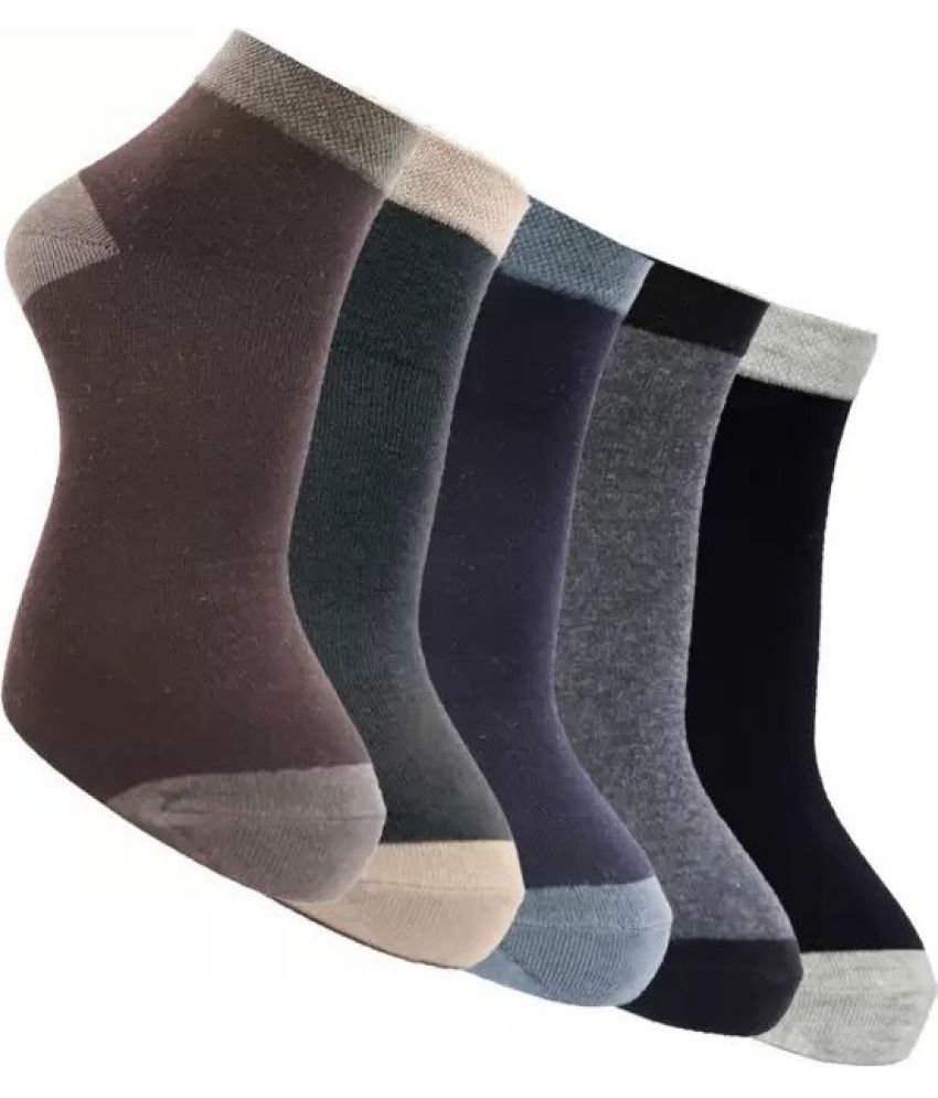     			Cavenders Pack of 5 Men's Cotton Blend Ankle Length Socks ( Multicolor 4 )