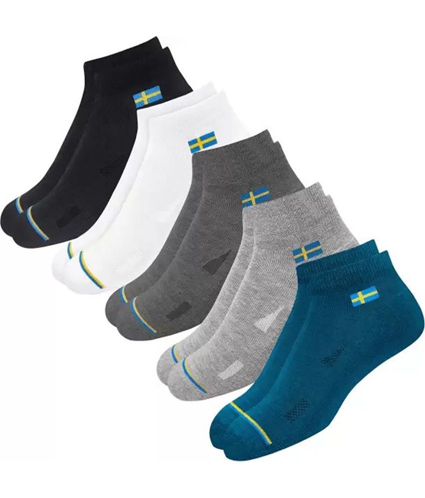     			Cavenders Pack of 5 Men's Cotton Blend Ankle Length Socks ( Multicolor 3 )