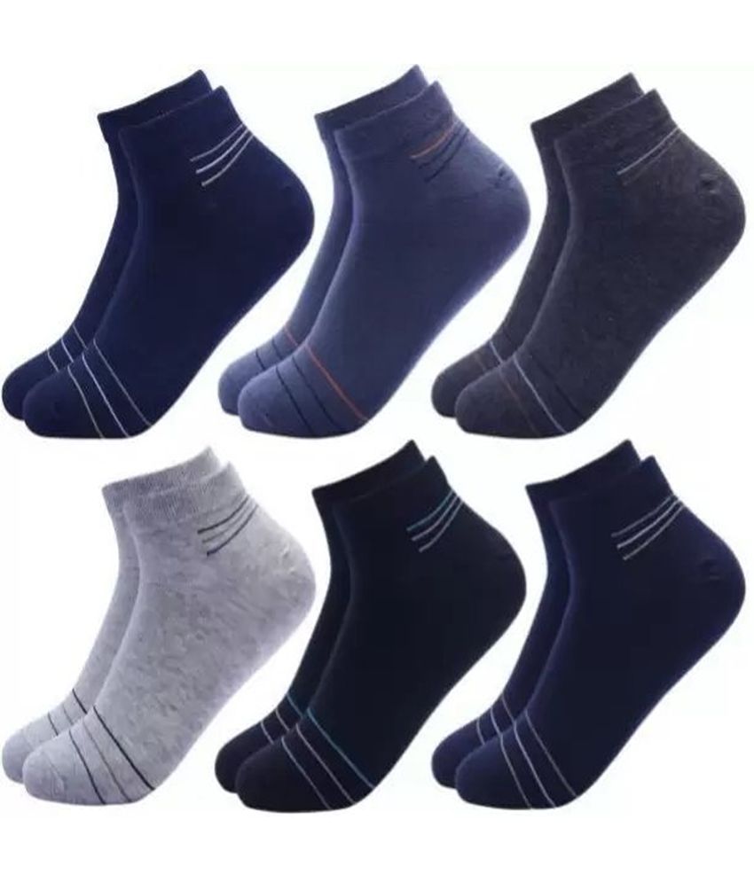     			Cavenders Pack of 5 Men's Cotton Blend Ankle Length Socks ( Multicolor 3 )