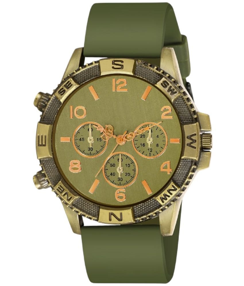     			Cosmic Green Silicon Analog Men's Watch