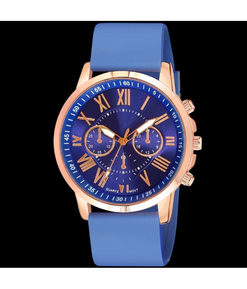     			DECLASSE Blue Silicon Analog Men's Watch