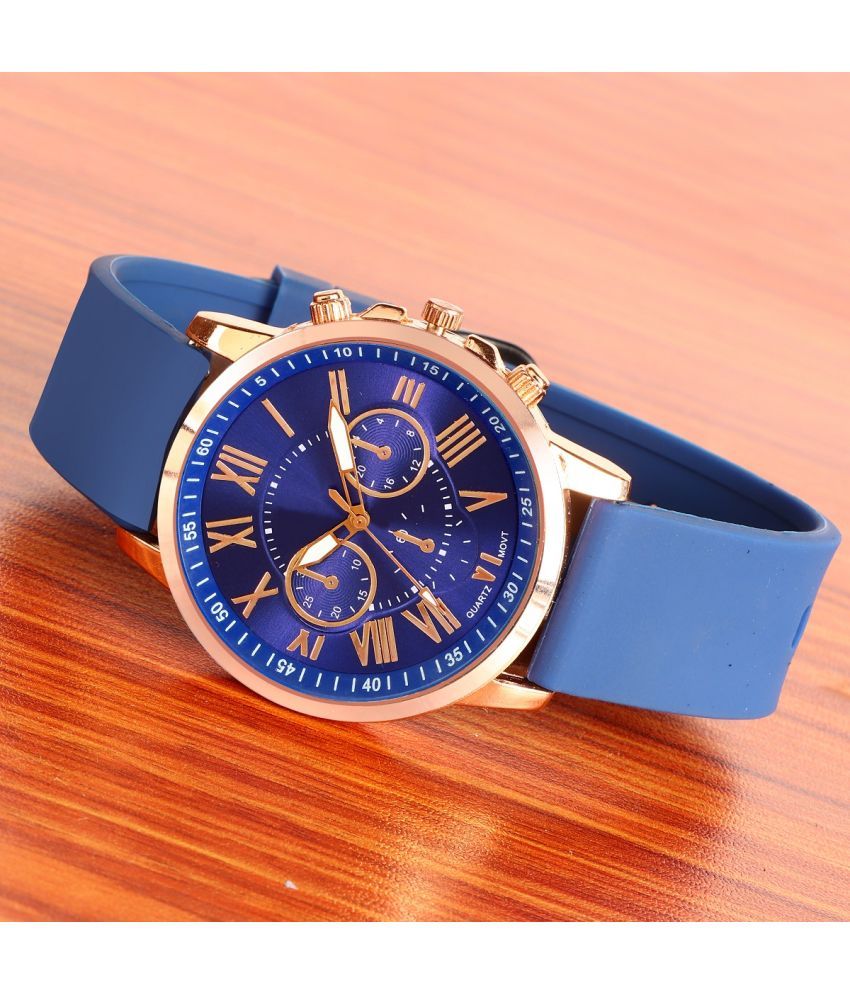     			DECLASSE Blue Silicon Analog Men's Watch