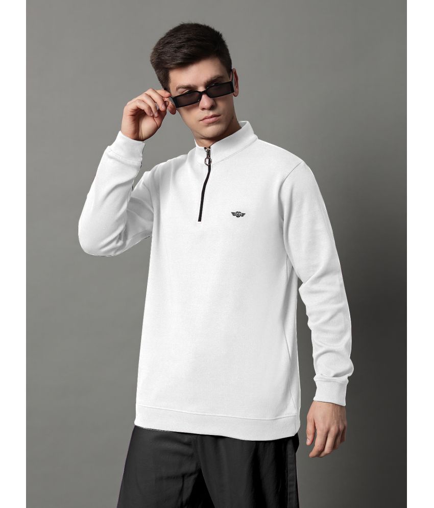     			GET GOLF Fleece High Neck Men's Sweatshirt - White ( Pack of 1 )