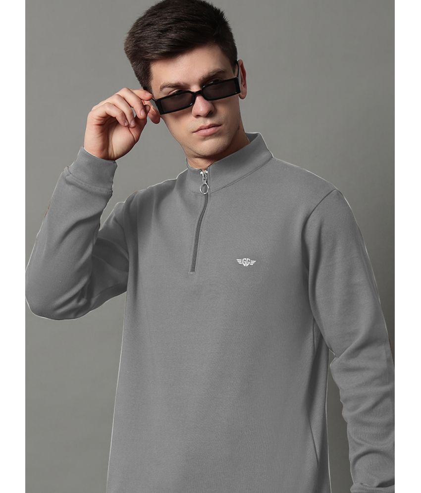     			GET GOLF Fleece High Neck Men's Sweatshirt - Grey ( Pack of 1 )