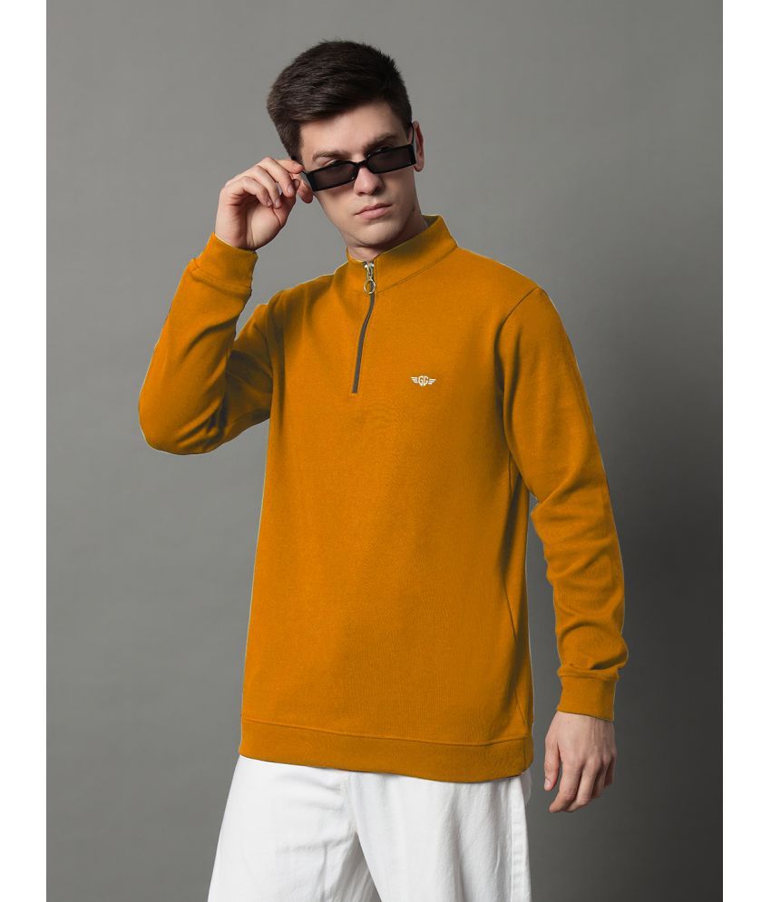     			GET GOLF Fleece High Neck Men's Sweatshirt - Mustard ( Pack of 1 )