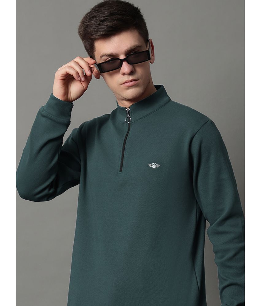     			GET GOLF Fleece High Neck Men's Sweatshirt - Green ( Pack of 1 )