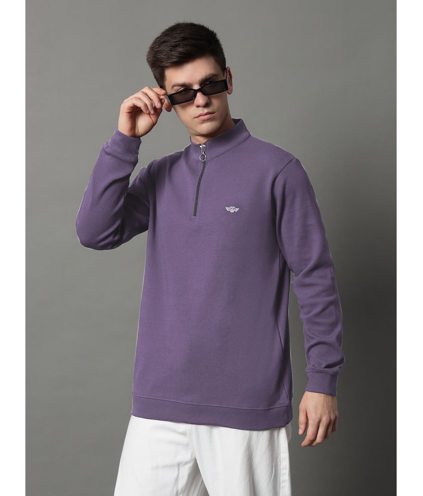     			GET GOLF Fleece High Neck Men's Sweatshirt - Purple ( Pack of 1 )