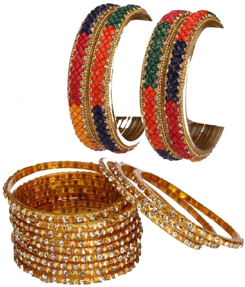     			Somil Multicolor Bangle Set ( Pack of 1 )