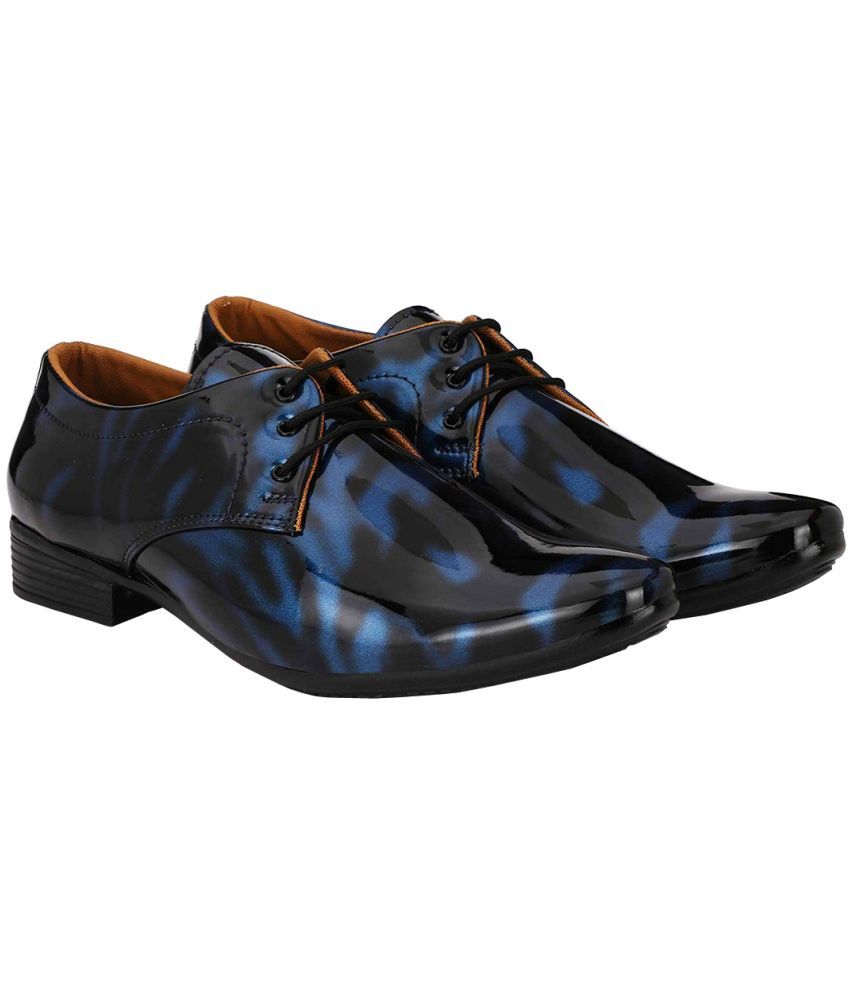     			vitoria Blue Men's Derby Formal Shoes