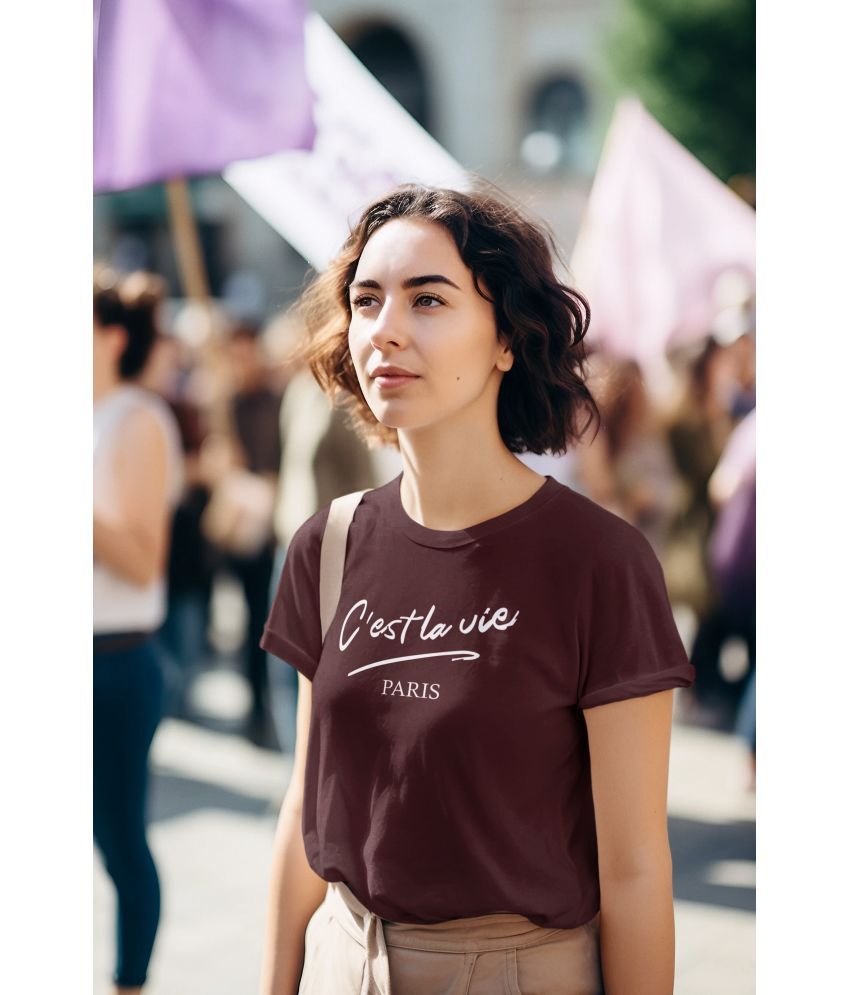     			Calm Down Pack of 1 Cotton Blend Women's T-Shirt ( Maroon )