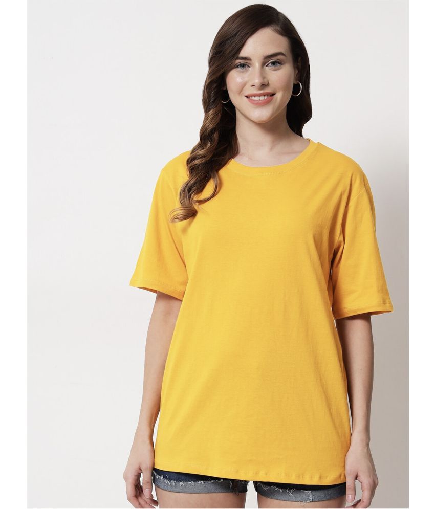     			Calm Down Pack of 1 Cotton Blend Women's T-Shirt ( Yellow )