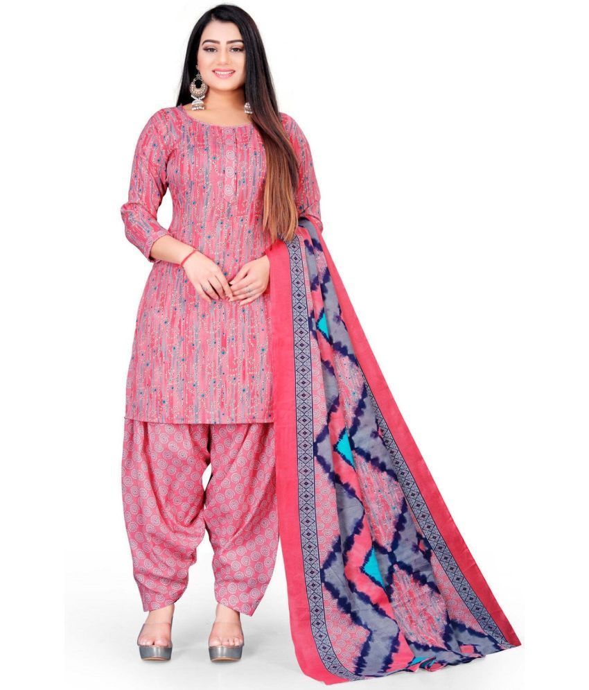     			Rajnandini Unstitched Cotton Blend Printed Dress Material - Multicolor ( Pack of 1 )