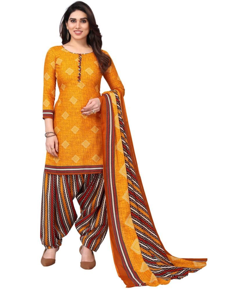     			Rajnandini Unstitched Cotton Blend Printed Dress Material - Multicolor 3 ( Pack of 1 )