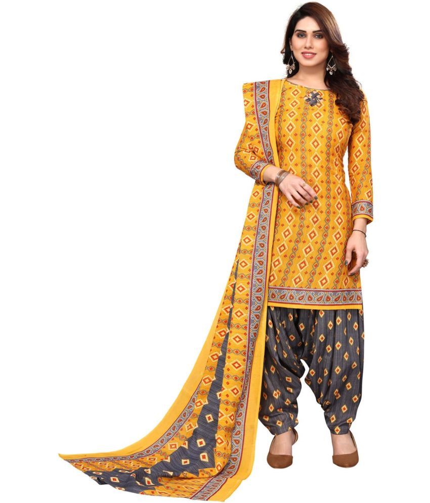     			Rajnandini Unstitched Cotton Blend Printed Dress Material - Multicolor ( Pack of 1 )