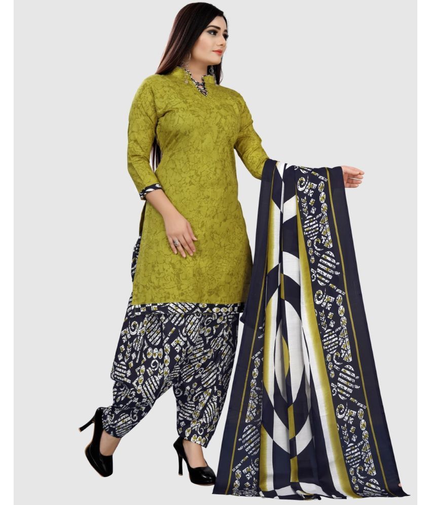     			Rajnandini Unstitched Cotton Blend Printed Dress Material - Light Green ( Pack of 1 )