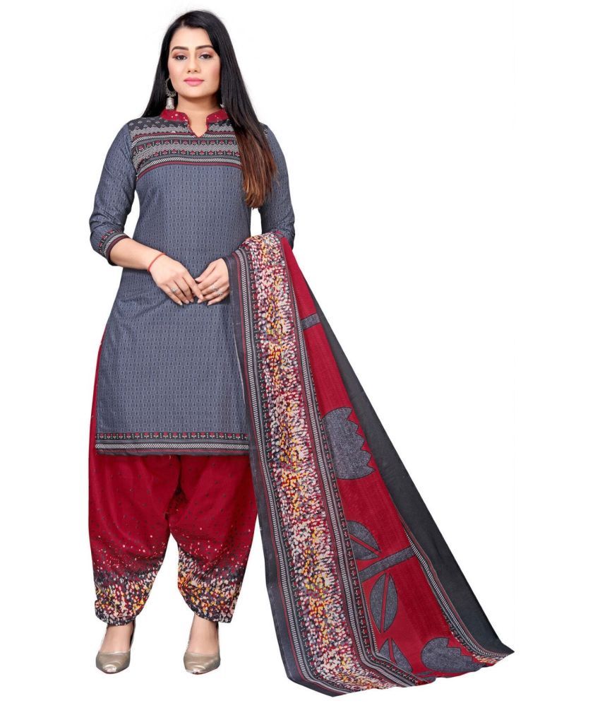     			Rajnandini Unstitched Cotton Blend Printed Dress Material - Multicolor ( Pack of 1 )