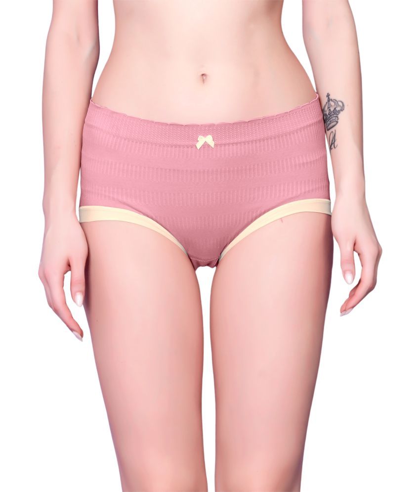     			3Mads Pack of 1 Nylon Boy Shorts For Women ( Pink )