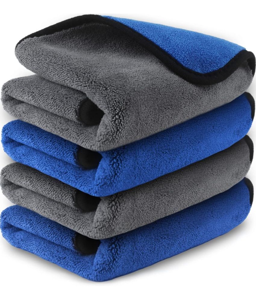     			Caronix Blue 600 GSM Microfiber Cloth For Automobile ( Pack of 4 )