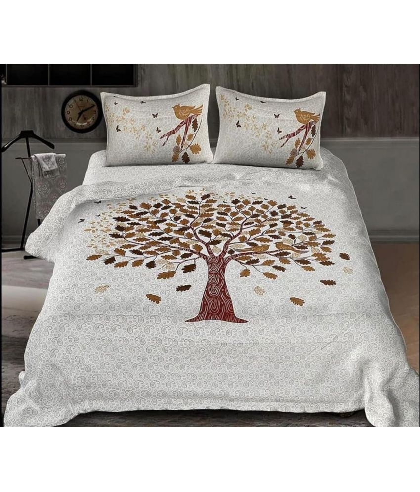     			DESHBANDHU DBK Cotton 1 Double Bedsheet with 2 Pillow Covers ( Maroon )