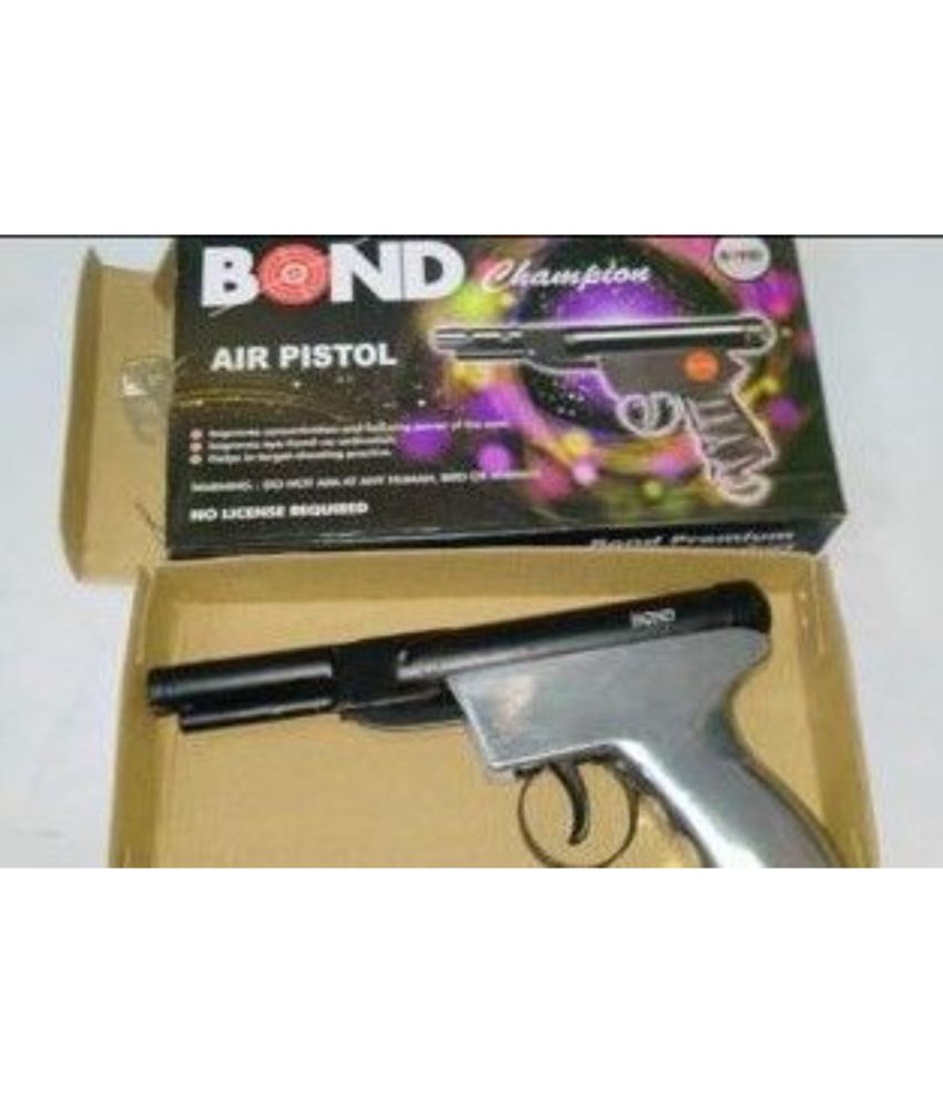     			SunTap Bond-Champion-black&Silver-metal-handle   -   Air Pistol Metal Gun / Bandook With Free 100 Pellets / Bullets