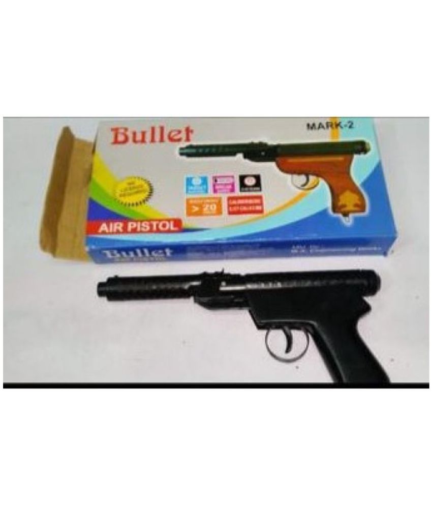     			SunTap Bullet-Mark2-Black-Metal-Handle   -  Air Pistol Metal Gun / Bandook With Free 100 Pellets / Bullets