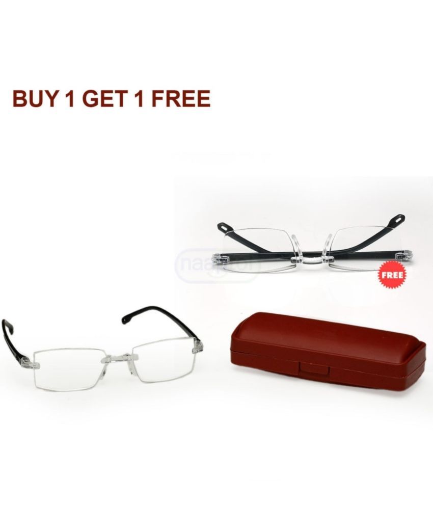     			THMT Rectangle Rimless Reading Glasses