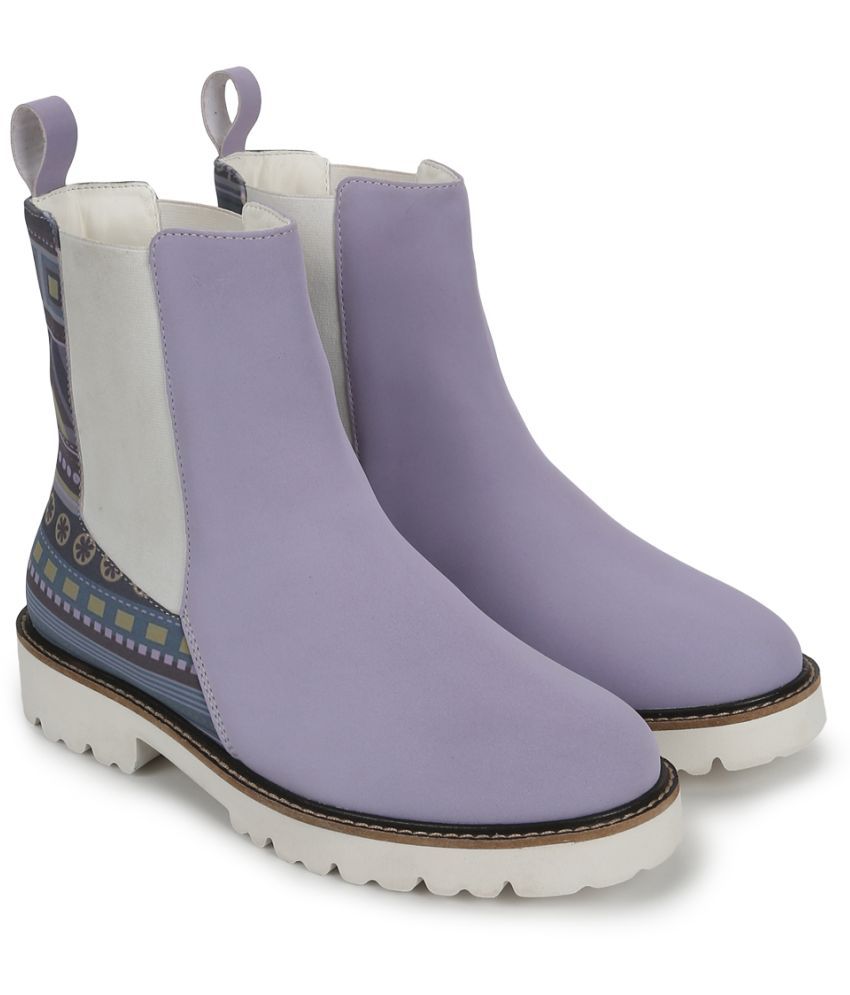     			Yoho Purple Women's Ankle Length Boots