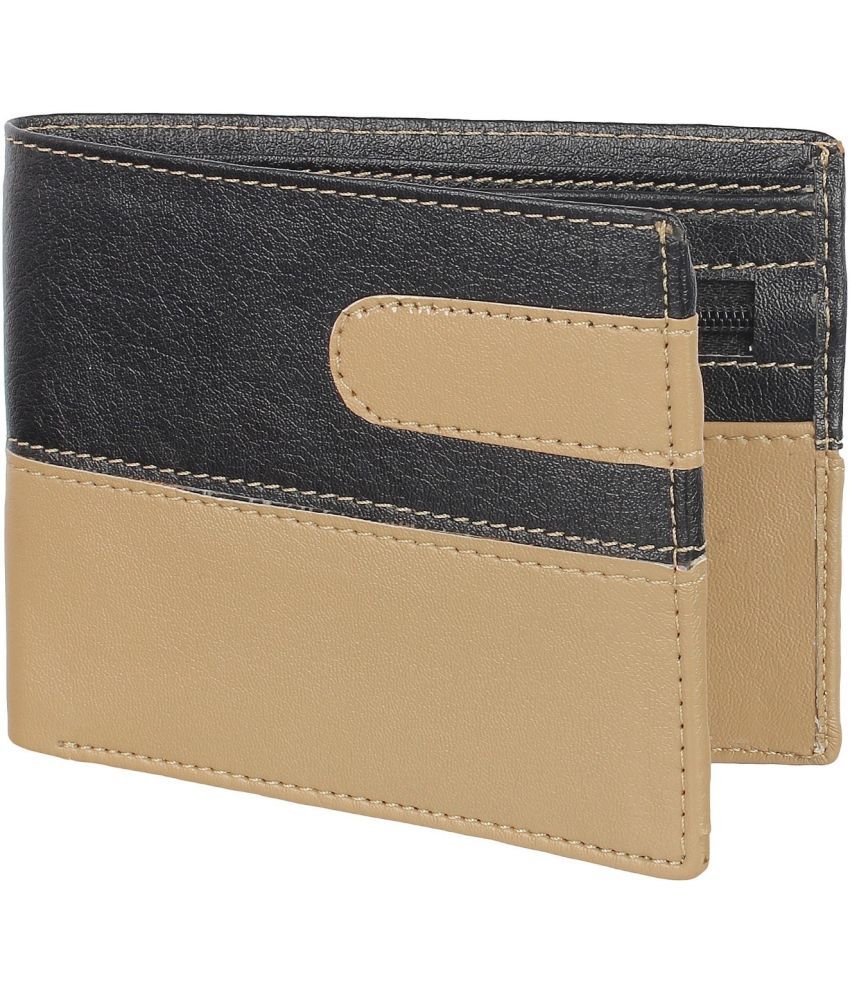     			samtroh Faux Leather Colorblock Men's Regular Wallet With 6 Slots For Card ( Tan , Pack of 1 )