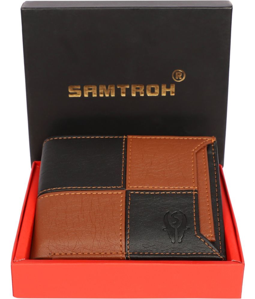     			samtroh Faux Leather Solid Men's Regular Wallet With 6 Slots For Card ( Multicolor , Pack of 1 )