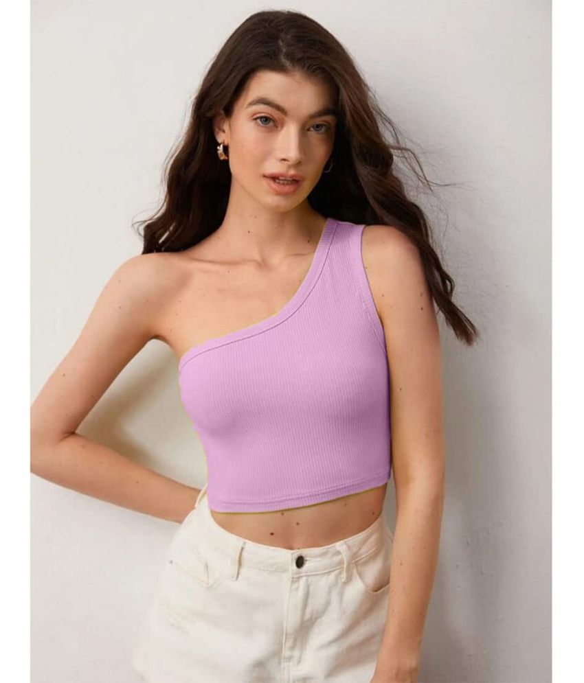     			Calm Down Purple Crepe Women's Crop Top ( Pack of 1 )